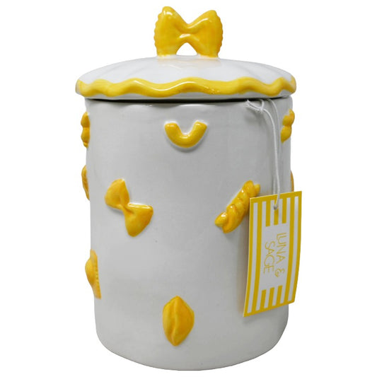 CERAMIC PASTA CANNISTER W/LID LUNA & SAGE C/P 12