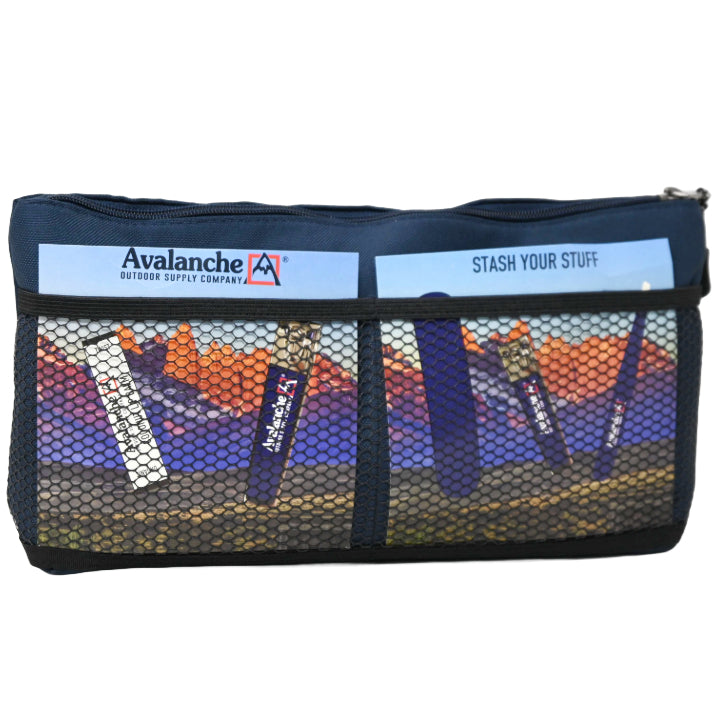*OUTSIDE OF CA* NAVY T-BOTTOM TOILETRY BAG C/P 40