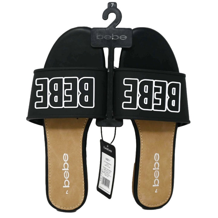 WOMEN BLK FASHION SANDAL wRUBBER BEBE 6-ASST SIZE C/P 12
