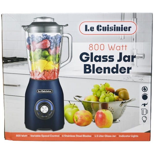 Blu Glass Jar Blender C/P 2 Le Cuisinier
