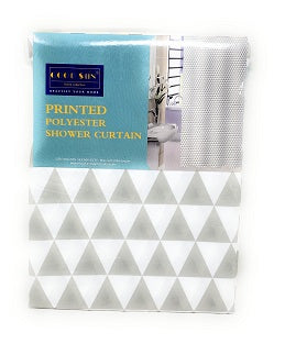 72" POLYESTER WATERPROOF PRINTED SHOWER CURTAIN WITH BUTTON HOLE C/P 12