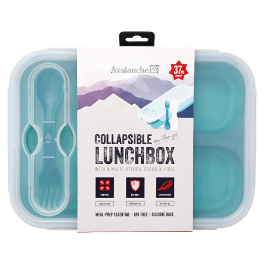 9.5x8.3" SEAFOAM COMPARTMENT EXP. SILICONE LUNCH BOX AVALANCHE C/P 24