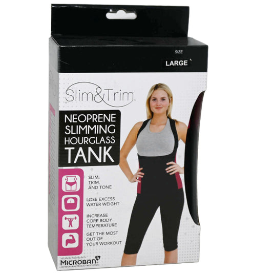 LRG BLK/PINK WOMEN HOURGLASS NEOPRENE TANK (BOXED) C/P 12