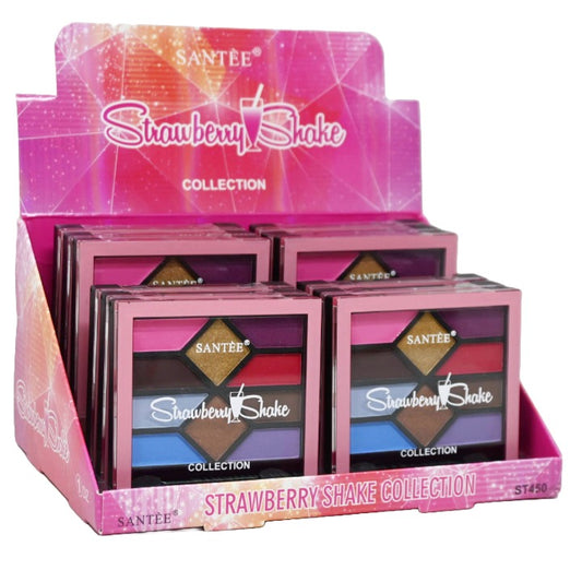 12 Color Blush & Eyeshadow Kit Strawberry Shake Collection in 12pc Displayer C/P 216 SANTEE