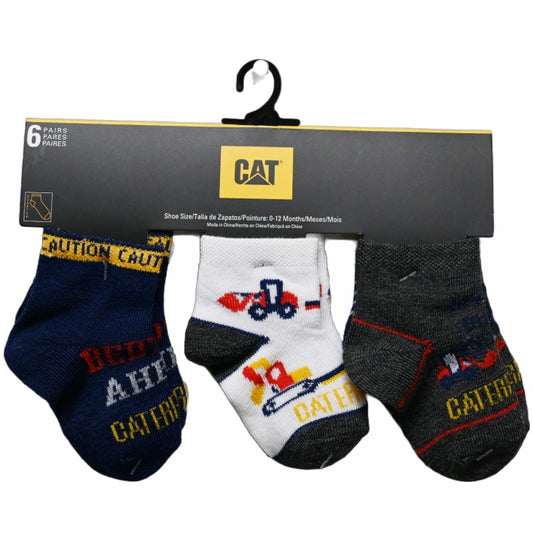 6pk INFANT BOYS HEAVY DUTY SNOOZER QTR SOCKS C/P 36