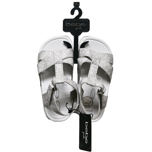 BEBE WHITE TODDLER GIRLS POOL SLIDE SANDAL ASST SIZE C/P 12