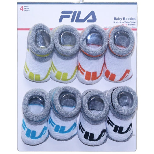 4pk FILA INFANT BOYS LOGO FC BOOTIES C/P 60