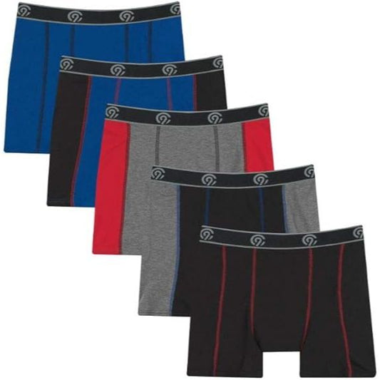 5pk XL BOYS ASST COLOR BOXER BRIEFS C9 CHAMPION C/P 12