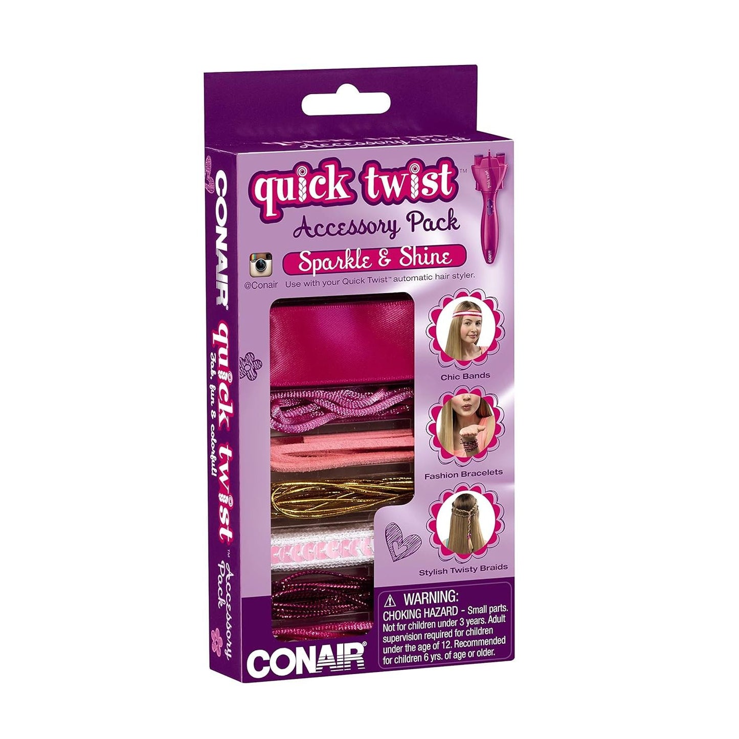 Sparkles Quick Twist Hair Acc C/P 50 Conair