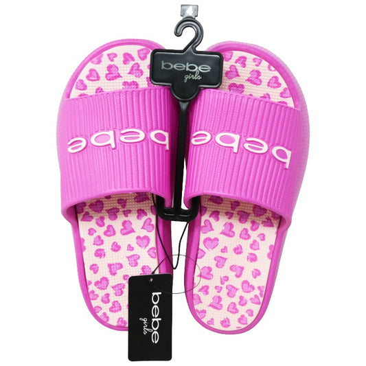 Girls Fuschia Eva Platform Slides C/P 16 BEBE