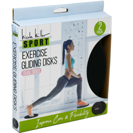NICOLE MILLER BLACK EXERCISE GLIDING DISKS C/P 24