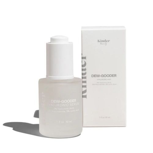 Dew-Gooder Hyaluronic Serum Glass Bottle Kinder Beauty 1oz (2% Hyaluronic Acid, 10% Niacinamide, 5% Lactic Acid) (Expires 4/2027) C/P 35