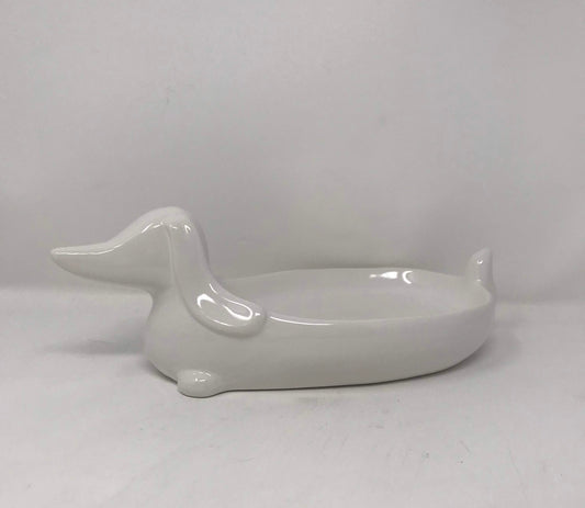 11.7X7.7X4" DACHSHUND BOWL C/P 8