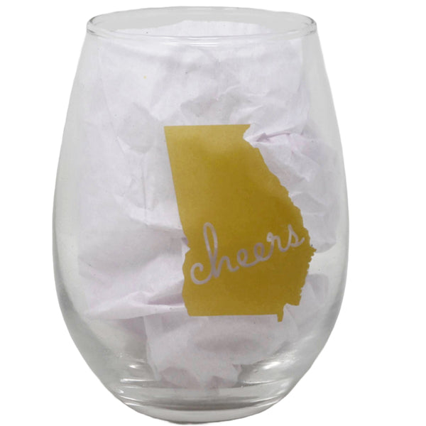 Stemless State Wine Glass- Georgia C/P 24
