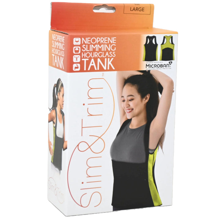 LRG BLK/LIME WOMEN HOURGLASS NEOPRENE TANK (BOXED) C/P 12