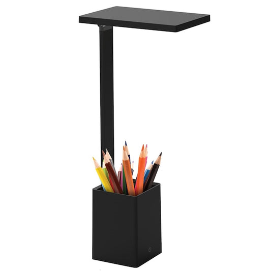 BLK CACHE LED TASK LAMP +DESKTOP ORGANIZER & USB CHARGING PORT C/P 10