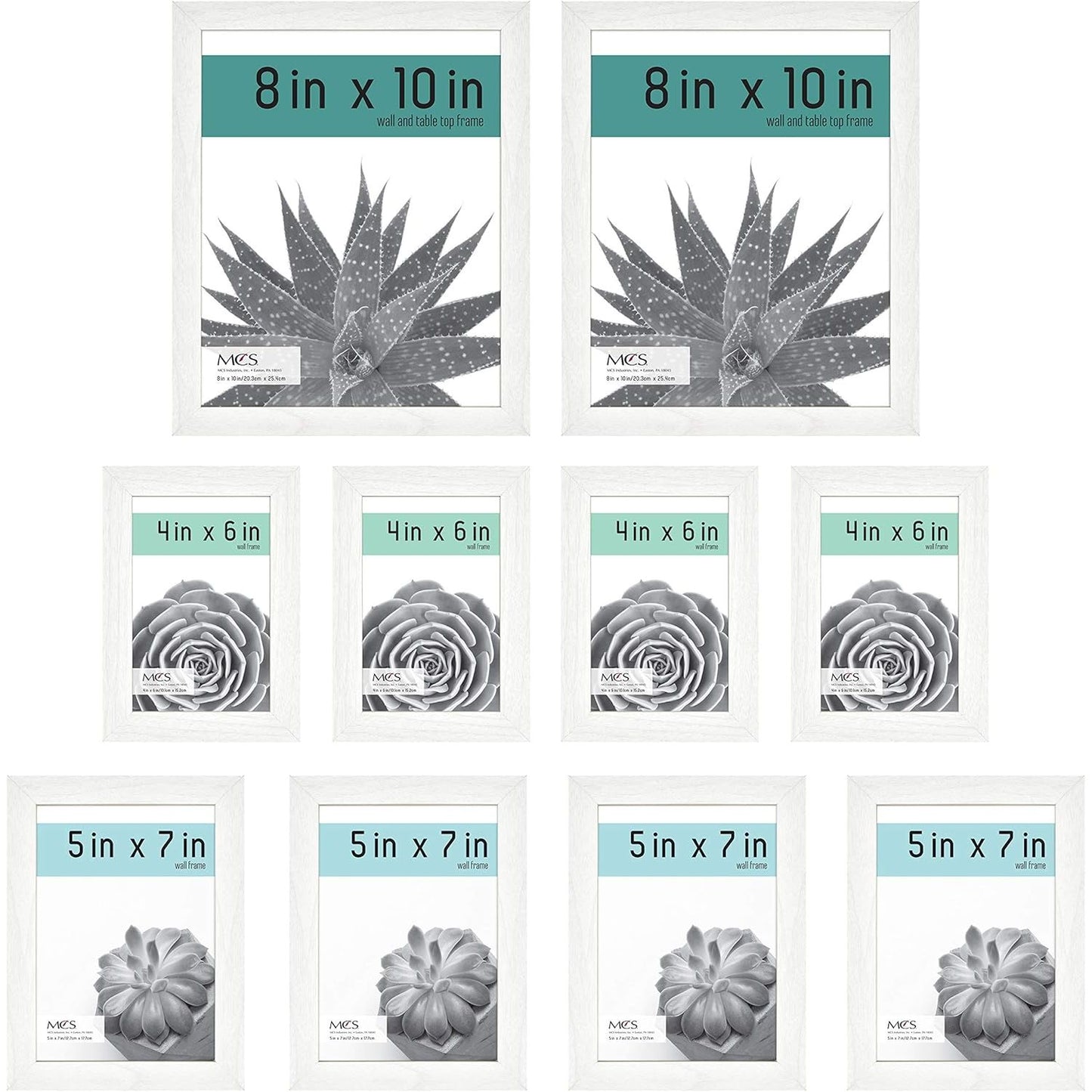 10pc FRAME WHT Set GALLERY ESSENT WOODGRAIN C/P 1