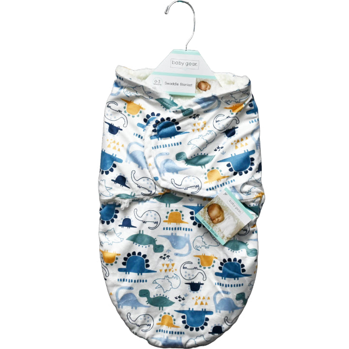 SINGLE SWADDLE - PRINTED MINK DINO MULTI C/P 36