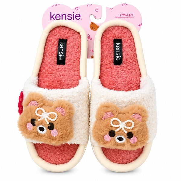 Ivry Sherpa Bear Slippers C/P 12 Kensie