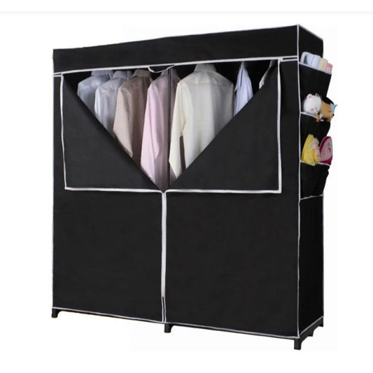 60" Black Closet Wardrobe Fabric C/P 1