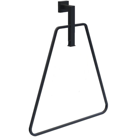 BLACK WRIGHT TRIANGULAR TOWEL RING C/P 6