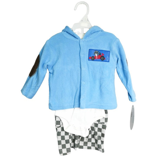 3pc NB Blu Car Print Baby Clothing Set C/P 12 Kristen Hanah
