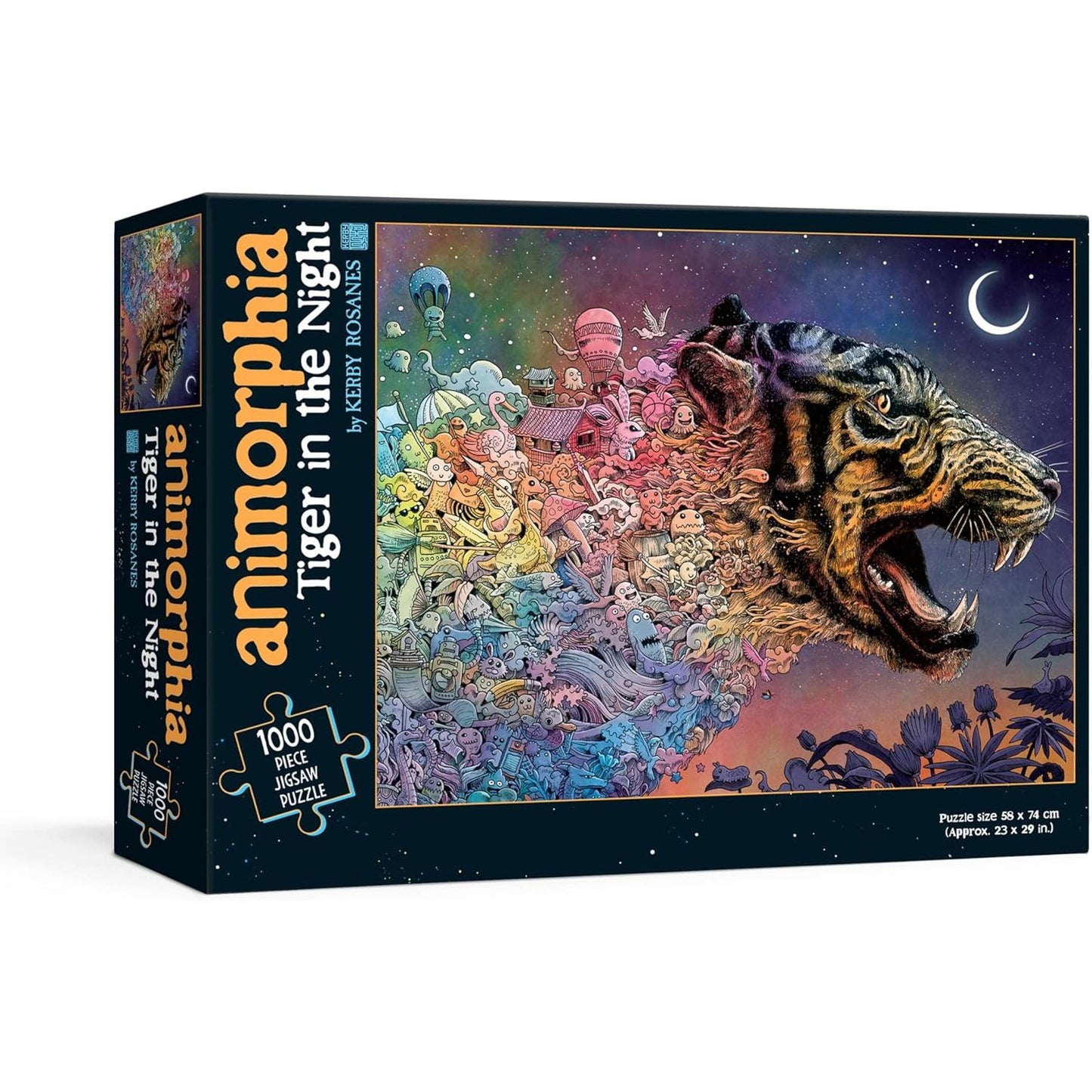 1000pc Animorphia Tiger In The Night Jigsaw Puzzle C/P 6