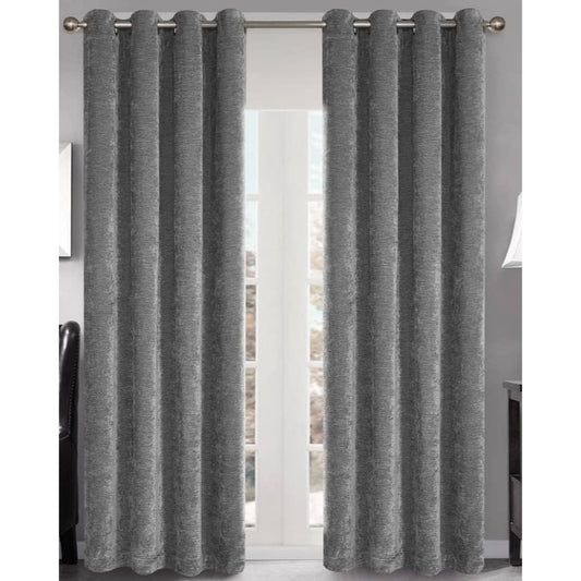 2pk 52"x84" SOLID VELVET CHENILLE WINDOW CURTAIN C/P 6
