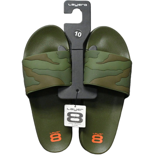 MEN GREEN SLIDER CAMO SANDALS LAYER 8 ASST SIZE C/P 18
