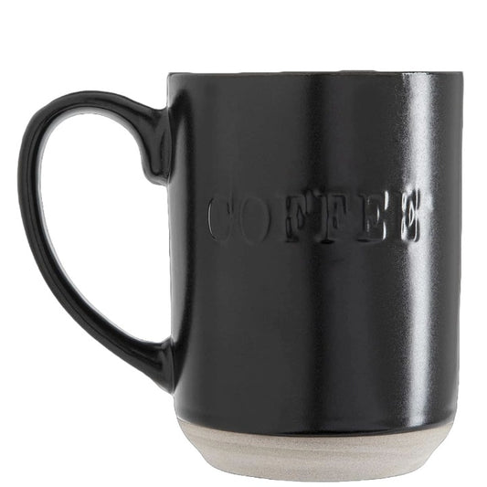 4pc Black Tan Mug Set C/P 4