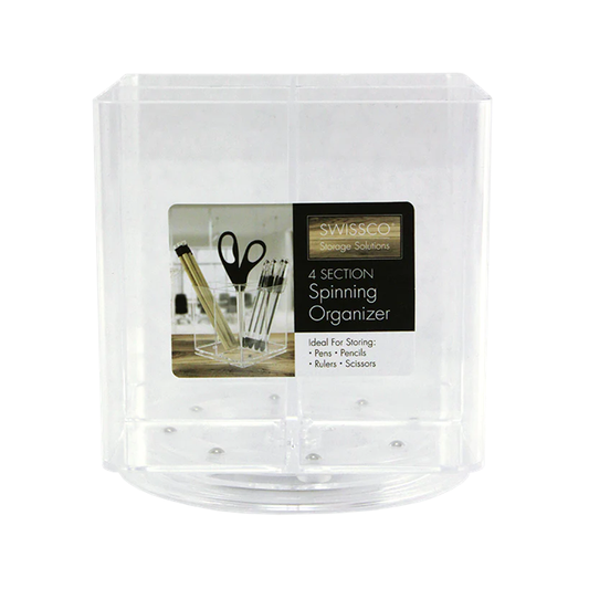 4-SECTION SPINNING COSMETIC ORGANIZER C/P 12