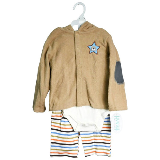 3pc Inf Brn Bear Baby Clothing Set C/P 12 Kristen Hanah