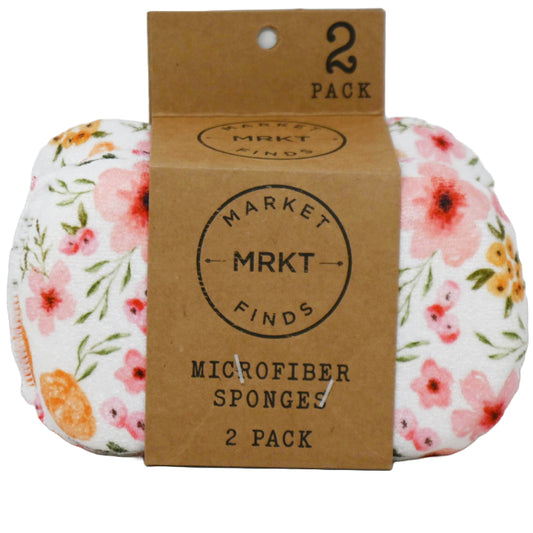 2pk Floral Printed Sponges C/P 24