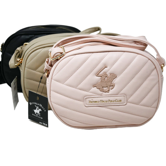 BHPC FASHION HANDBAG W/TOP ZIPPER 3-ASST BLACK-BLUSH, TAUPE C/P 24