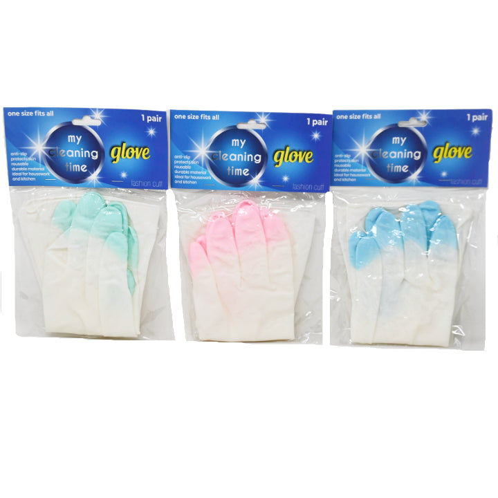 1pr COLORFUL FINGER CLEANING GLOVES C/P 72