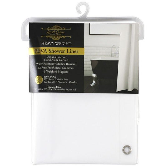 70"x72" FROSTED PEVA SHOWER LINER C/P 24