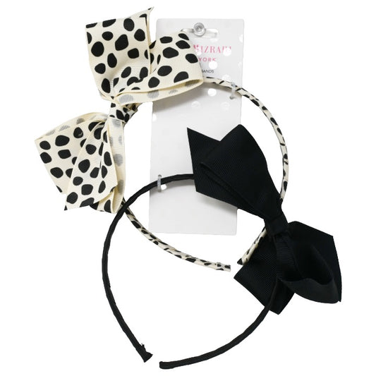 2pk Bow Hair Headbands C/P 36 Isaac Mizrahi