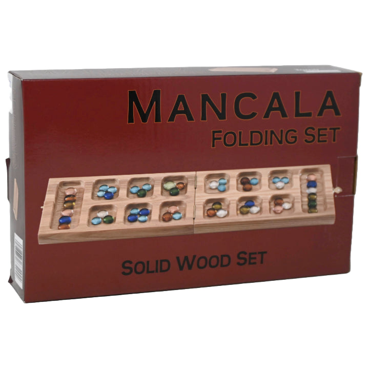 OAK FOLDING MANCALA SET C/P 16