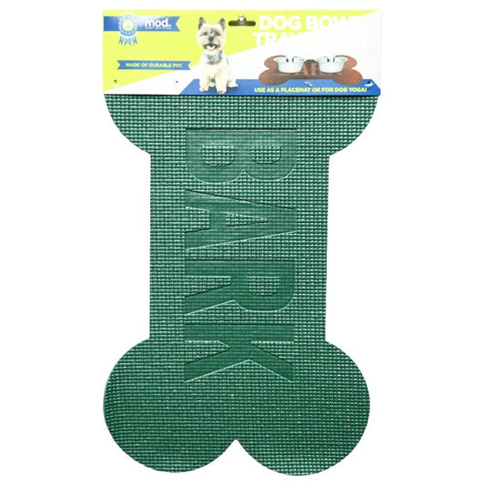 DOG FEEDING MAT 24X16" PRINT GREEN C/P 48