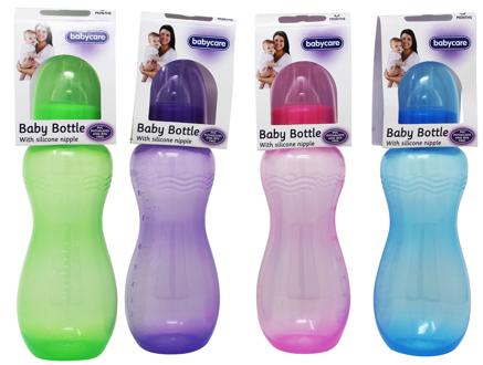 BABY BOTTLE , 8&10 FLOZ PLASTIC 4 ASSTD C/P 36