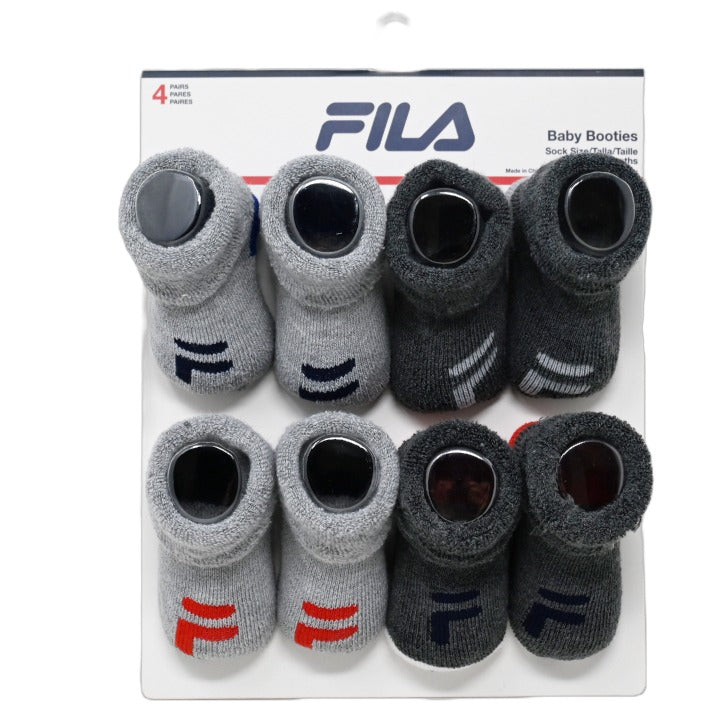 4pk FILA INFANT BOYS XXXX FC BOOTIES C/P 60