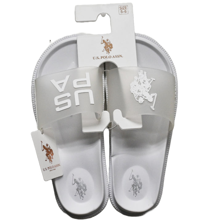 U.S. POLO ASSN. LADIES WHITE SANDALS C/P 24
