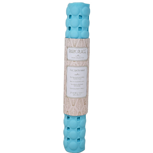 TURQUOISE PVC BATH MAT C/P 12