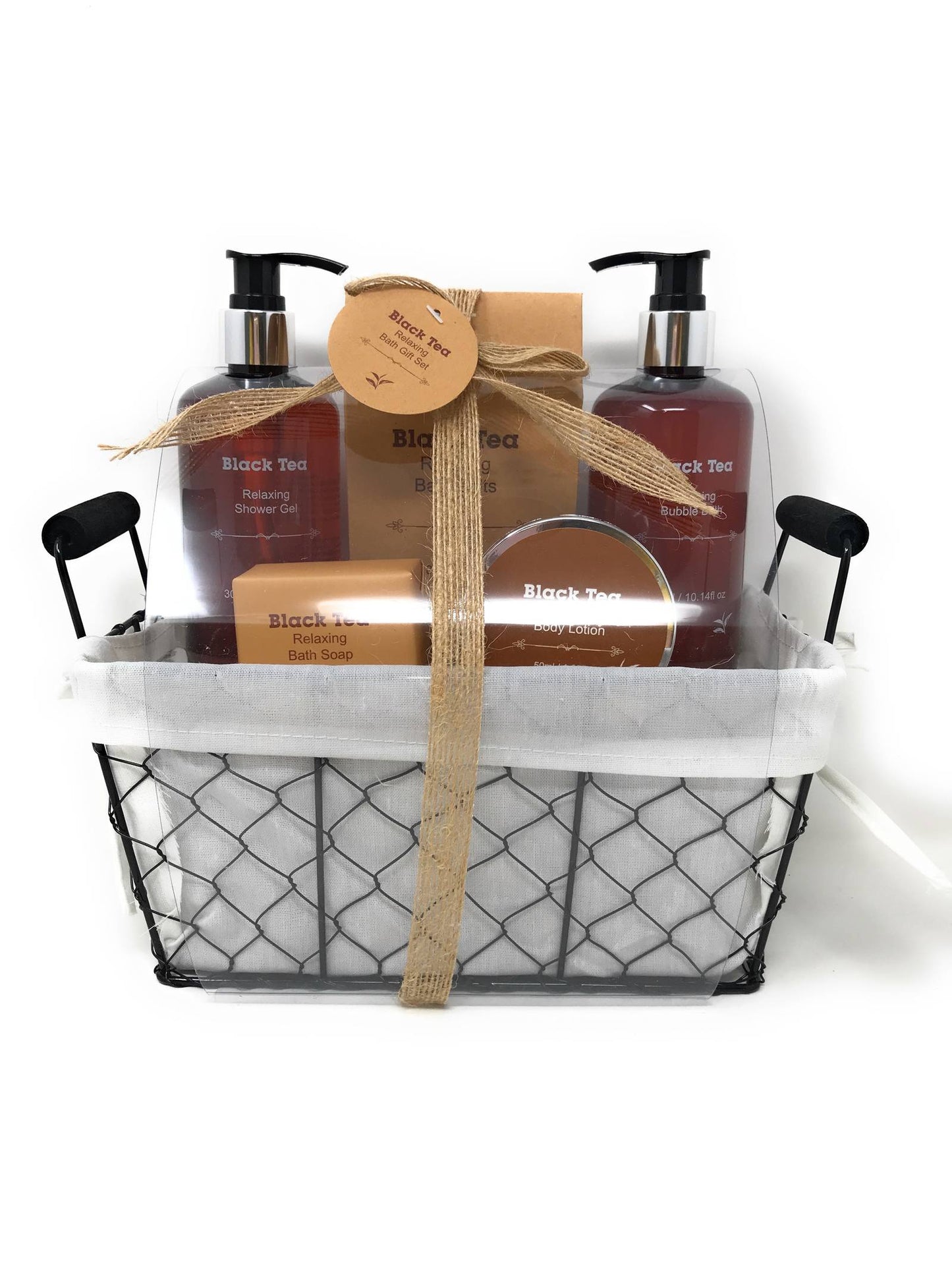 5PC BLACK TEA BATH SET C/P 6