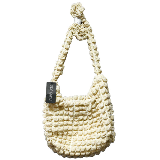 BROWN QUILTED HOBO HANDBAG W/TOP ZIPPER C/P 12