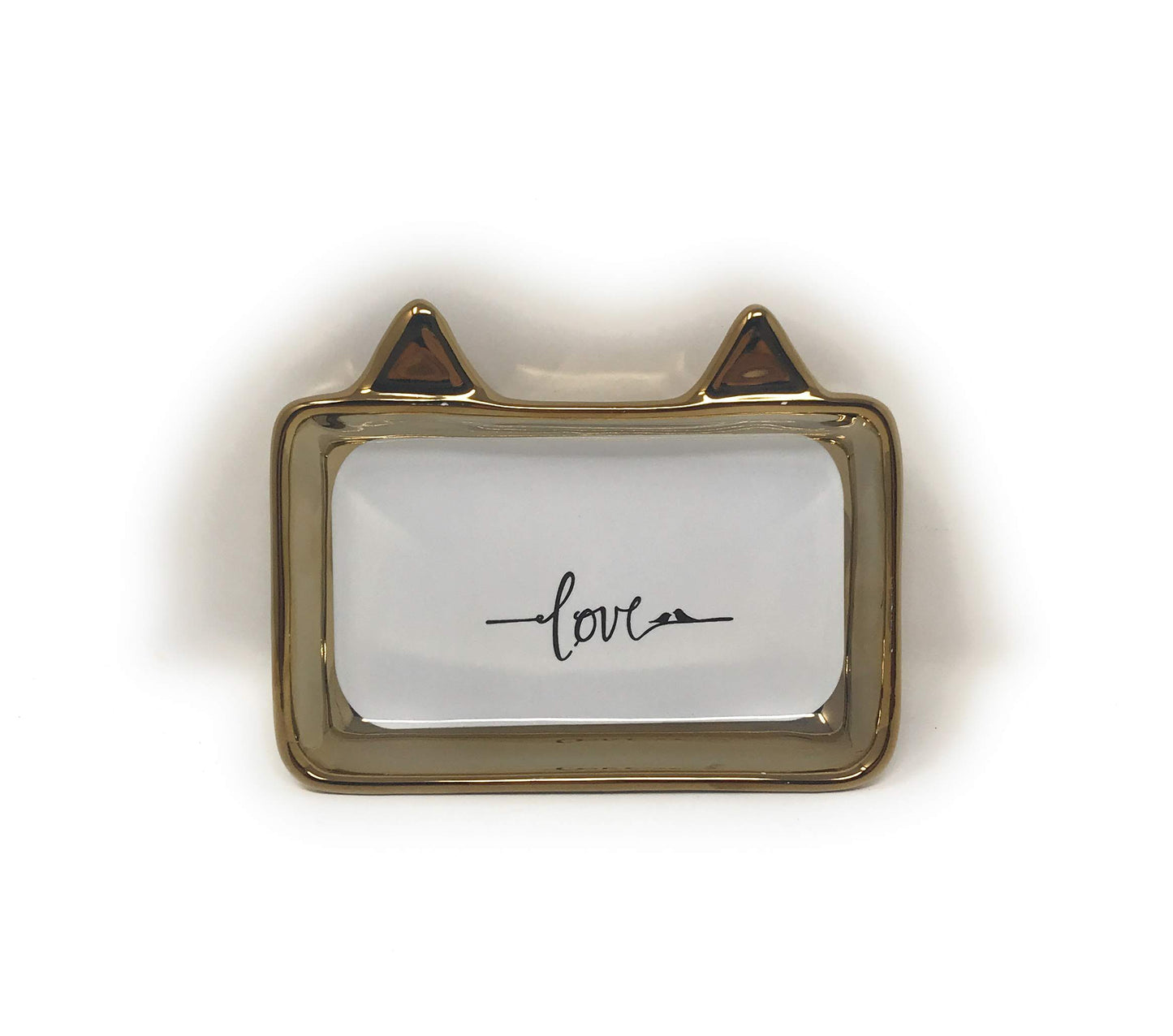 4.7X3.7X1" "LOVE" CAT EAR TRAY C/P 60