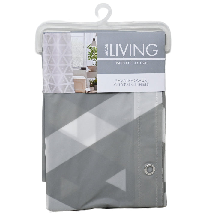 70" X 72" LIGHT GRAY PEVA SHOWER CURTAIN C/P 12