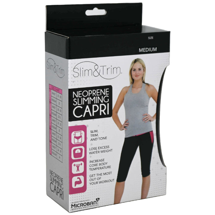 MED. BLK/PINK WOMEN NEOPRENE CAPRI (BOXED) C/P 12