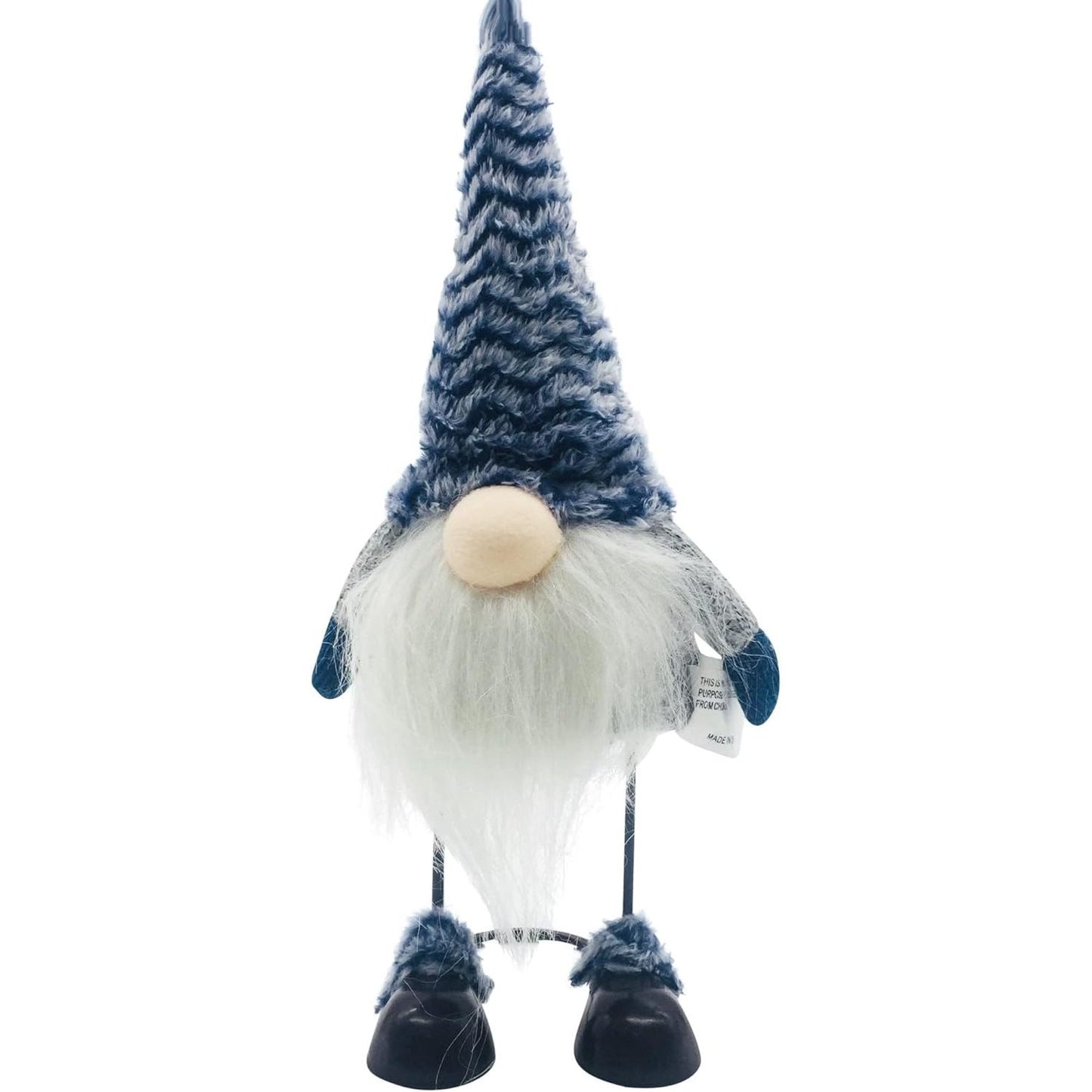5.5x3.9x12.2" Fabric Gnome wShaking Metal Body Blue C/P 24