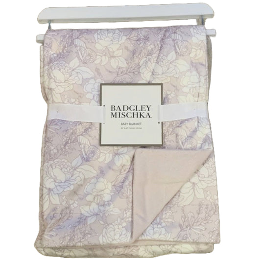 All Over Floral Printed Mink on Mink Kids Throw Blanket Badgley Mischka C/P 30